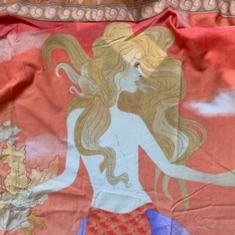 Mermaid Dreams Boho Kimono Duster Robe Coverup Summer Vacation Beach Wrap - Picture 9 of 9